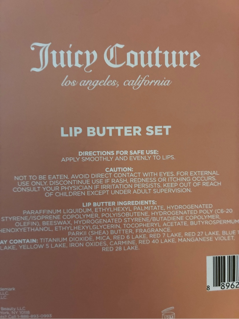 Juicy Couture Pretty in peach Lip Butter Set of 4 w/ charms - Picture 4 of 6